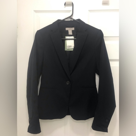 H&M Navy Blue Fitted Blazer NWT - Picture 4 of 6